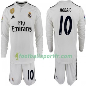 Tenue Real Madrid MODRIC 10 Enfant Domicile 2018-2019 Maillot de Foot ML